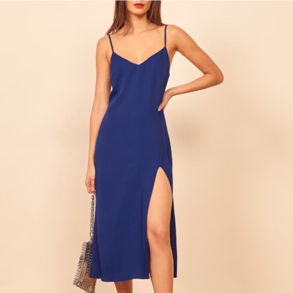 Reformation Crimini Dress sz 0 in Royal Blue NWT